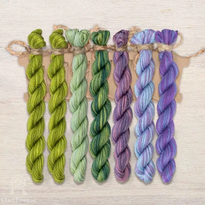 Set of OwlForest Hand-Dyed Threads for the “Ipomoea” Chart (Thread Trade n.a. Kirov)
