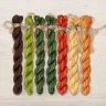 Set of OwlForest Hand-Dyed Threads for the “Fiery Nasturtium” Chart (Thread Trade n.a. Kirov)