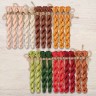 Set of OwlForest Hand-Dyed Threads for the “Gingerbread Town” Chart (DMC)
