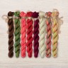 Set of OwlForest Hand-Dyed Threads for the “Viburnum Hummingbirds” Chart (Thread Trade n.a. Kirov)
