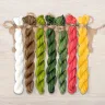 Set of OwlForest Hand-Dyed Threads for the “Harvest Season. Cucumbers” Chart (Thread Trade n.a. Kirov)