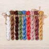 Set of OwlForest Hand-Dyed Threads for the “The Bear Family Portrait” Chart (DMC)