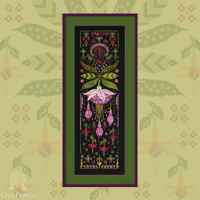 Printed embroidery chart “Fuchsia”