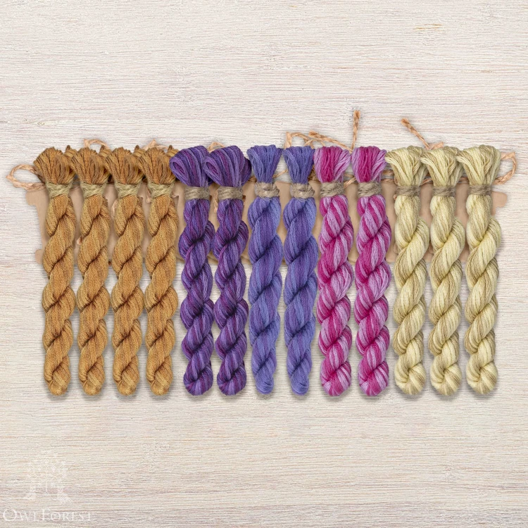 Set of OwlForest Hand-Dyed Threads for the “Eastern Tale” (DMC) 