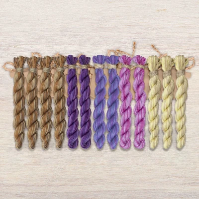 Set of OwlForest Hand-Dyed Threads for the “Eastern Tale” (Thread Trade n.a. Kirov)