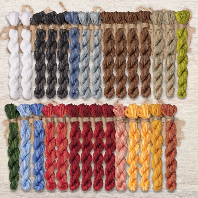 Set of OwlForest Hand-Dyed Threads for the «Every Boreal Owlet Matters» (DMC)