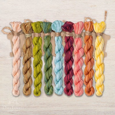 Set of OwlForest Hand-Dyed Threads for the “Sweet Home” Chart (DMC)