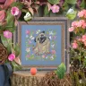 Printed embroidery chart “Curious Pugdog”