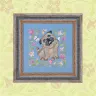 Printed embroidery chart “Curious Pugdog”