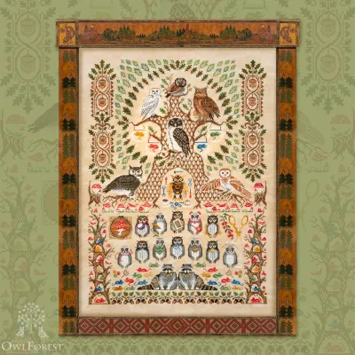 Digital embroidery chart “Owl Academy”