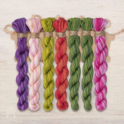 Set of OwlForest Hand-Dyed Threads for the “Fuchsia” Chart (DMC)
