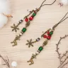 Scissor Fob “Snowy Winter” Bronzy Metal Color Fittings