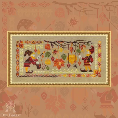 Printed embroidery chart “Gnome Studio. Painting”