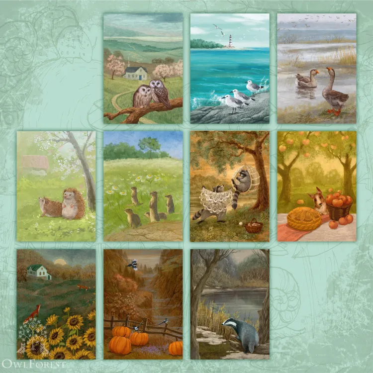 “Good Weathe” Postcard Set  