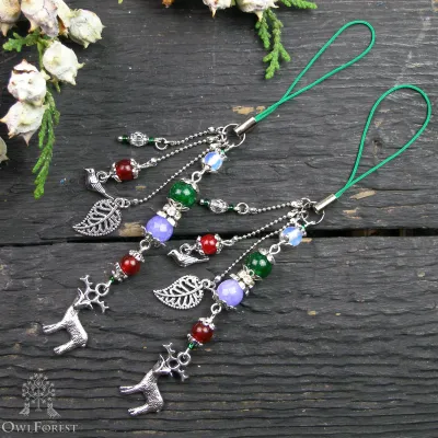 Scissor Fob “Snowy Winter” Silver Metal Color Fittings