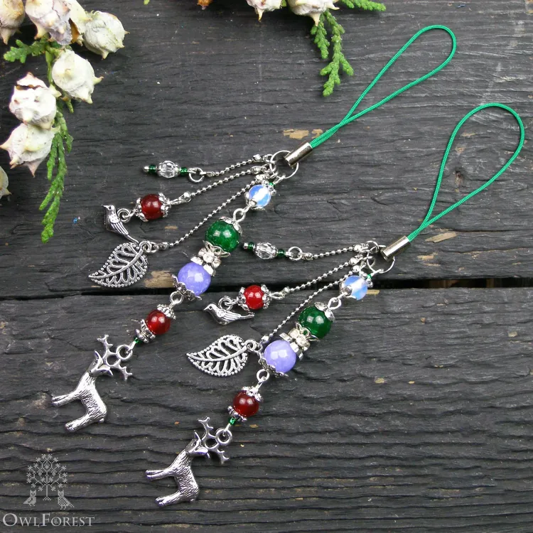 Scissor Fob “Snowy Winter” Silver Metal Color Fittings