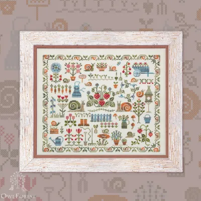Embroidery kit “Snail Garden”