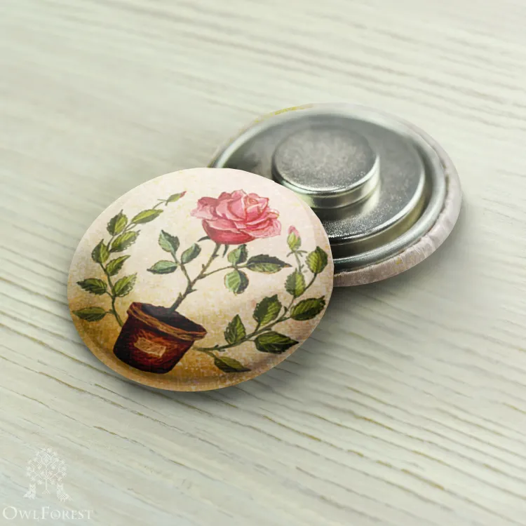 Magnet Needle Minder “Pot Rose”