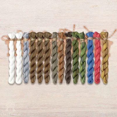 Set of OwlForest Hand-Dyed Threads for the “Owl Academy” Chart (Thread Trade n.a. Kirov)