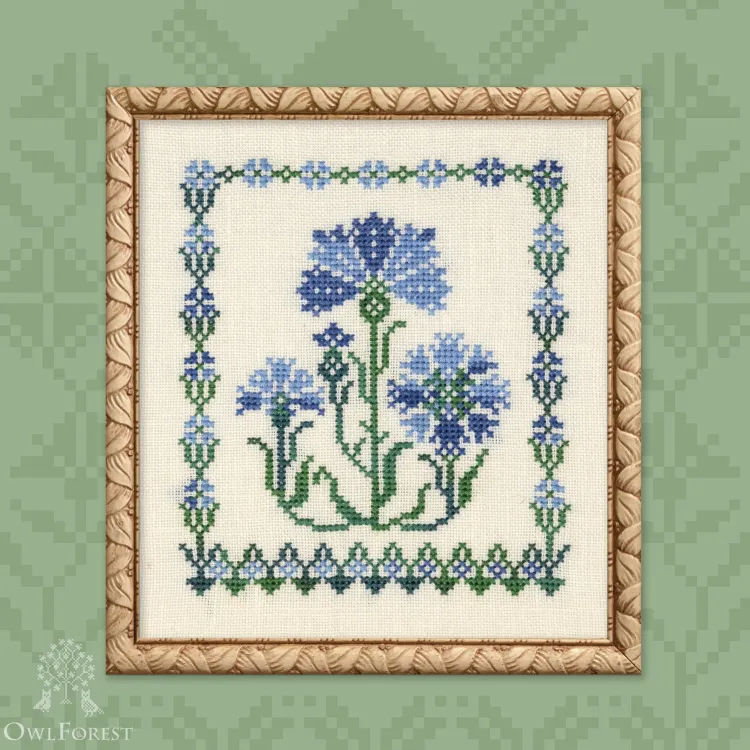 Free embroidery digital chart “Cornflowers”