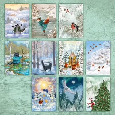 “Frosty Days” Postcard Set  