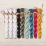 Set of OwlForest Hand-Dyed Threads for the “Polar Bears Quaker Ball” (DMC) 