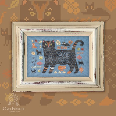 Free embroidery digital chart “Autumn Cats”