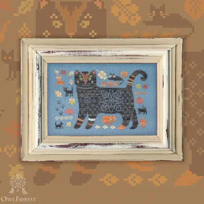 Free embroidery digital chart “Autumn Cats”