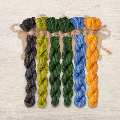 Set of OwlForest Hand-Dyed Threads for the “Sunny July” Chart (DMC)