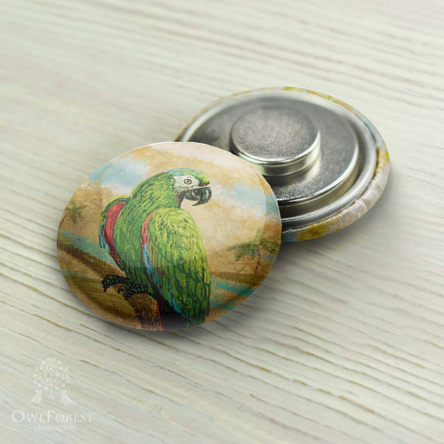 Magnet Needle Minder “Parrot” – Owlforest Embroidery