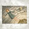 “Flying Girl” Postcard