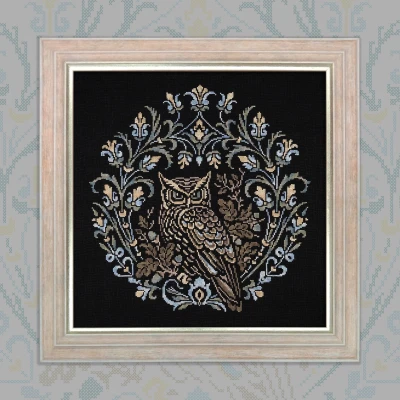 Printed Embroidery chart “Hour of the Owl”
