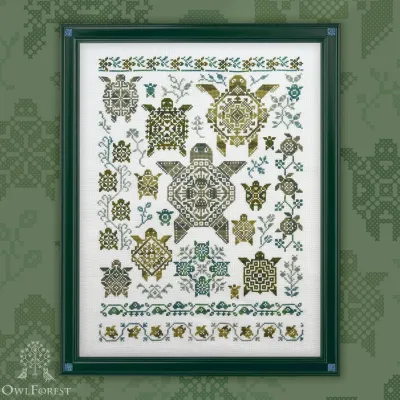Digital embroidery chart “Turtle Quaker”