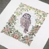 Printed embroidery chart “Ural Owl”