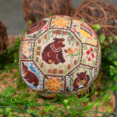 Digital embroidery chart “Brown Bears Quaker Ball”