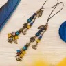 Scissor Fob “Birds of Happiness” Bronzy Metal Color Fittings