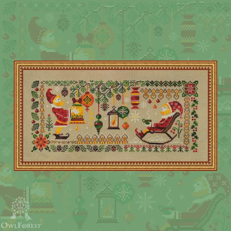 Printed embroidery chart “Gnome Studio. Decorating”
