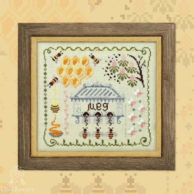 Printed embroidery chart “Summer Triptych. Honey”