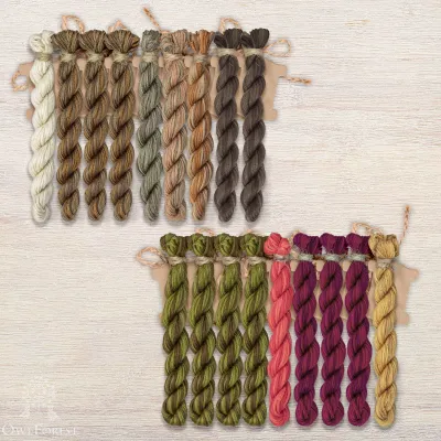 Set of OwlForest Hand-Dyed Threads for the “Coat of Arms of Filingrad” Chart (Thread Trade n.a. Kirov)
