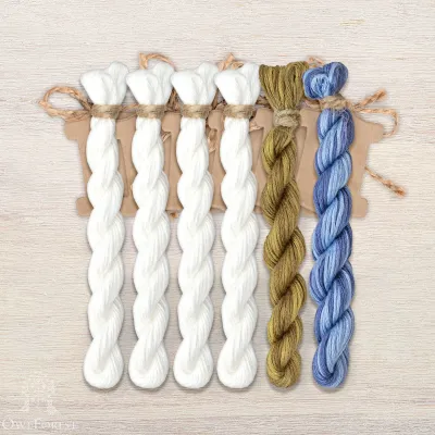 Set of OwlForest Hand-Dyed Threads for the “Christmas Snowflake”, “New Year Snowflake” (Thread Trade n.a. Kirov)