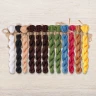 Set of OwlForest Hand-Dyed Threads for the “Brown Bears Quaker Ball” (DMC) 