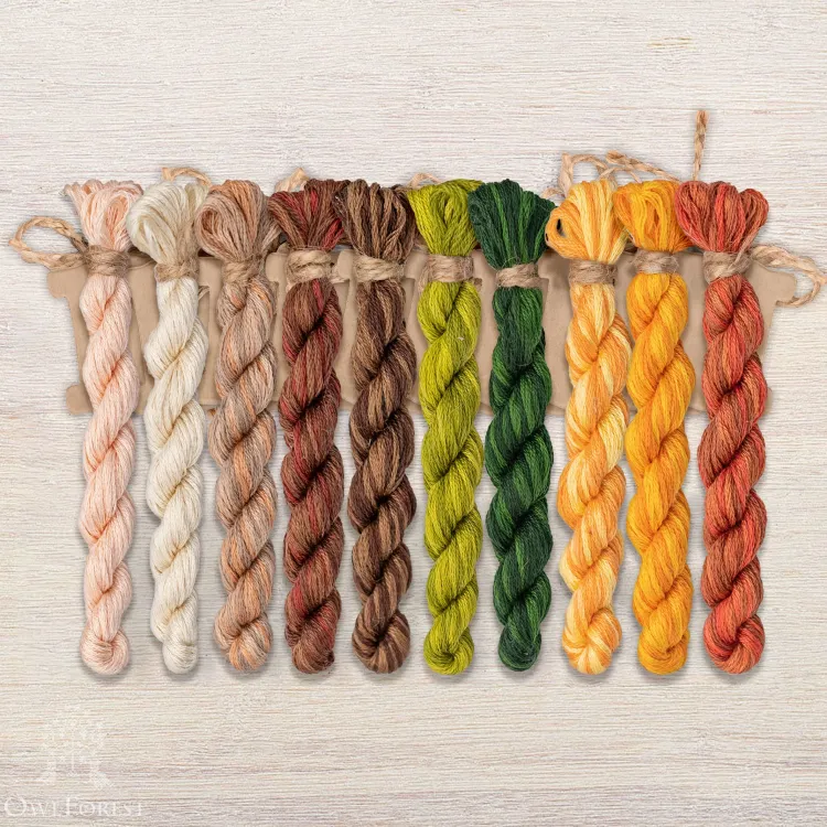 Set of OwlForest Threads for the “Handicraft Fair” Chart (DMC)