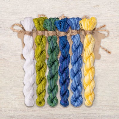 Set of OwlForest Hand-Dyed Threads for the “Misty Butterflies” Chart (DMC)