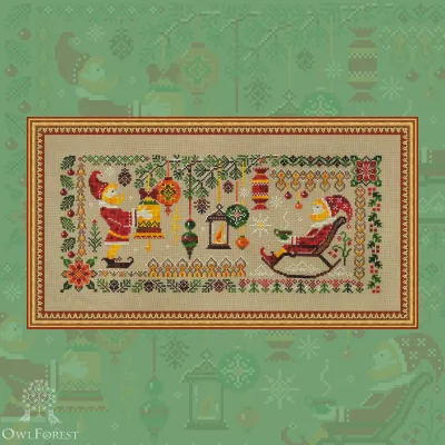 Digital embroidery chart “Gnome Studio. Decorating”