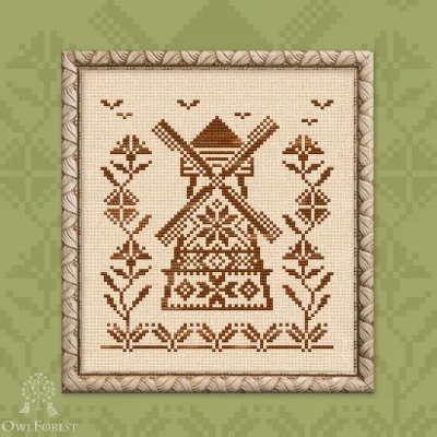 Free embroidery digital chart “Windmill”