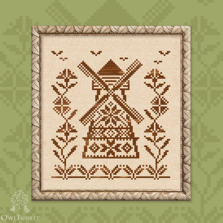 Free embroidery digital chart “Windmill”