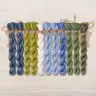 Set of OwlForest Hand-Dyed Threads for the “Blueberry House” Chart (DMC)