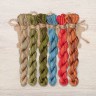 Set of OwlForest Hand-Dyed Threads for the “Snail Garden” Chart (DMC)