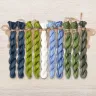 Set of OwlForest Hand-Dyed Threads for the “Blueberry House” Chart (Thread Trade n.a. Kirov)