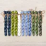 Set of OwlForest Hand-Dyed Threads for the “Blueberry House” Chart (Thread Trade n.a. Kirov)